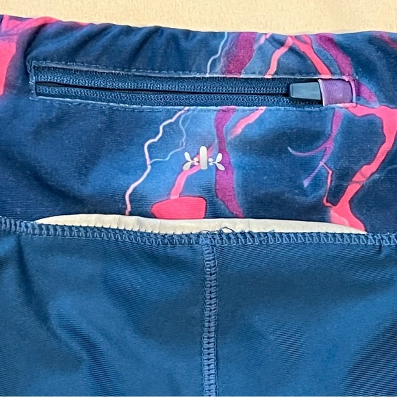 Kyodan Blue Leggings with Abstract Pink Accents - Picture 4 of 4